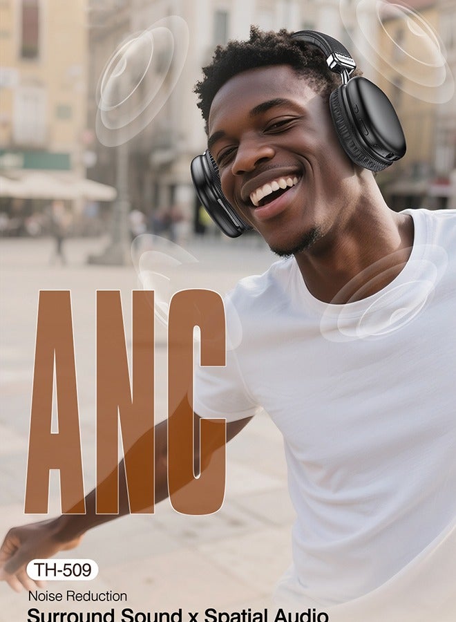 Black Wireless Over-Ear Headphones Enjoy Wonderful Music With Headphones - Image 5